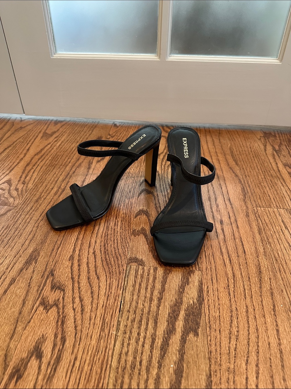 Express Black Strappy Heel